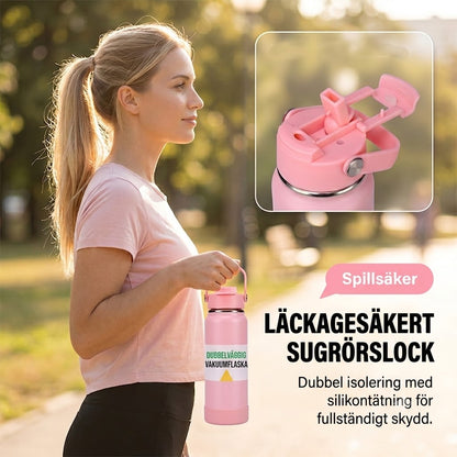 Isolerad Termosmugg i Rostfritt Stål – Premium Vattenflaska för Varma och Kalla Drycker