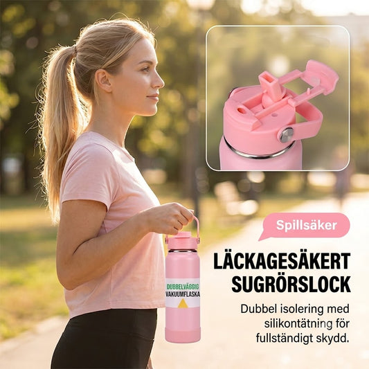 Isolerad Termosmugg i Rostfritt Stål – Premium Vattenflaska för Varma och Kalla Drycker