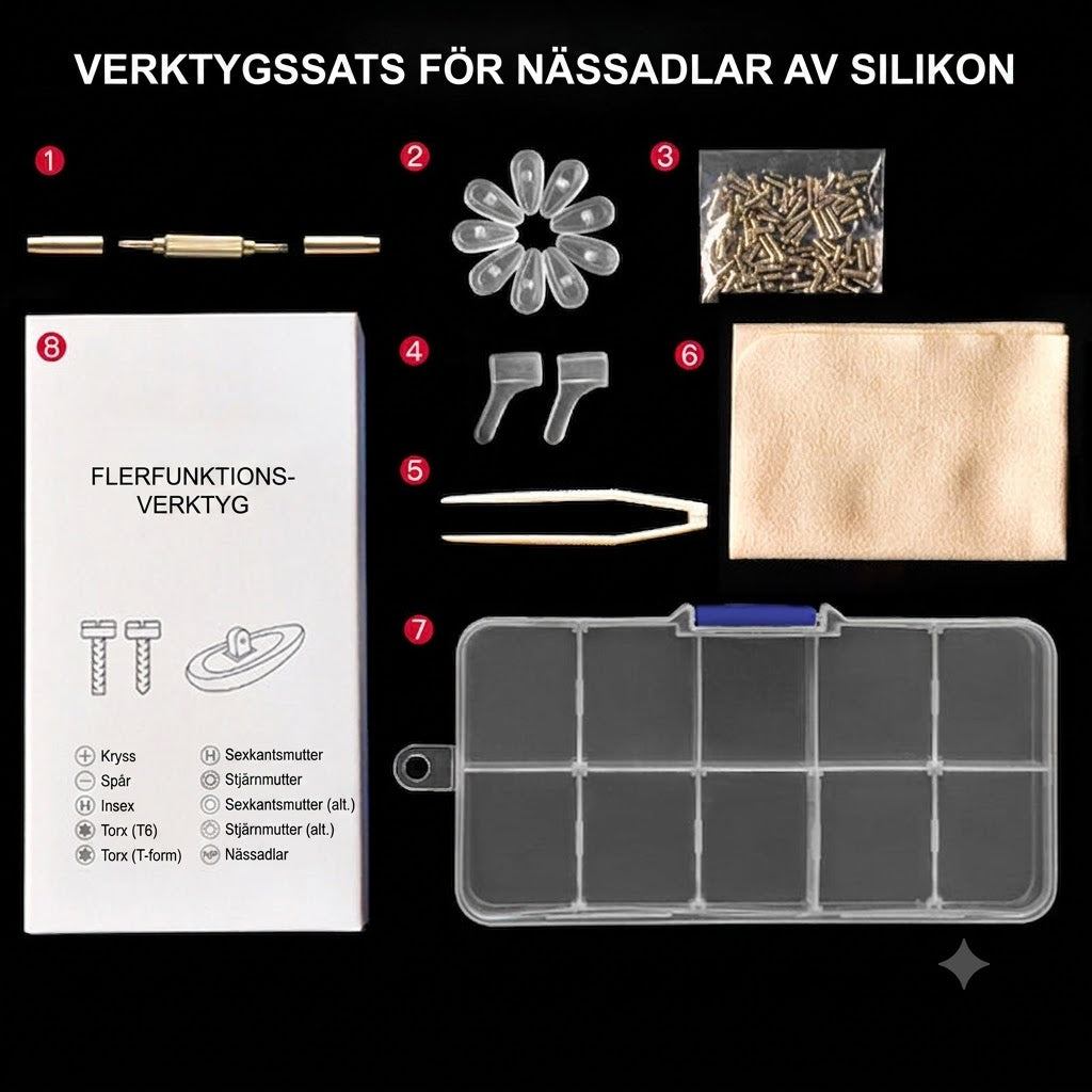 SilkEase™ Reparationsset för Glasögon – Näskuddar