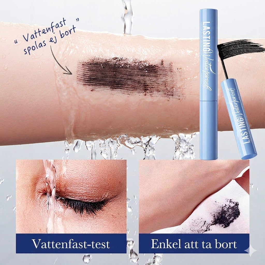 Vattentät Mascara för Volym och Längd – Sitter Säkert i 12 Timmar