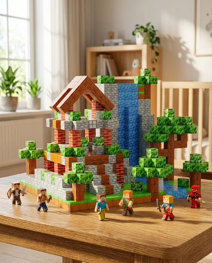 PixelBuild™ Magnetiska Byggklossar | Kreativ & Pedagogisk Leksak för Barn