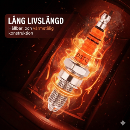 D8TC Högpresterande Tändstift med Tre Elektroder – För Bättre Tändning och Acceleration