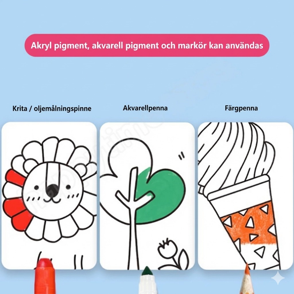 SkärmFri Magi™Målartejp / Ritbordsrulle för Barn (3 Meter) – Skärmfri Kreativ Lek