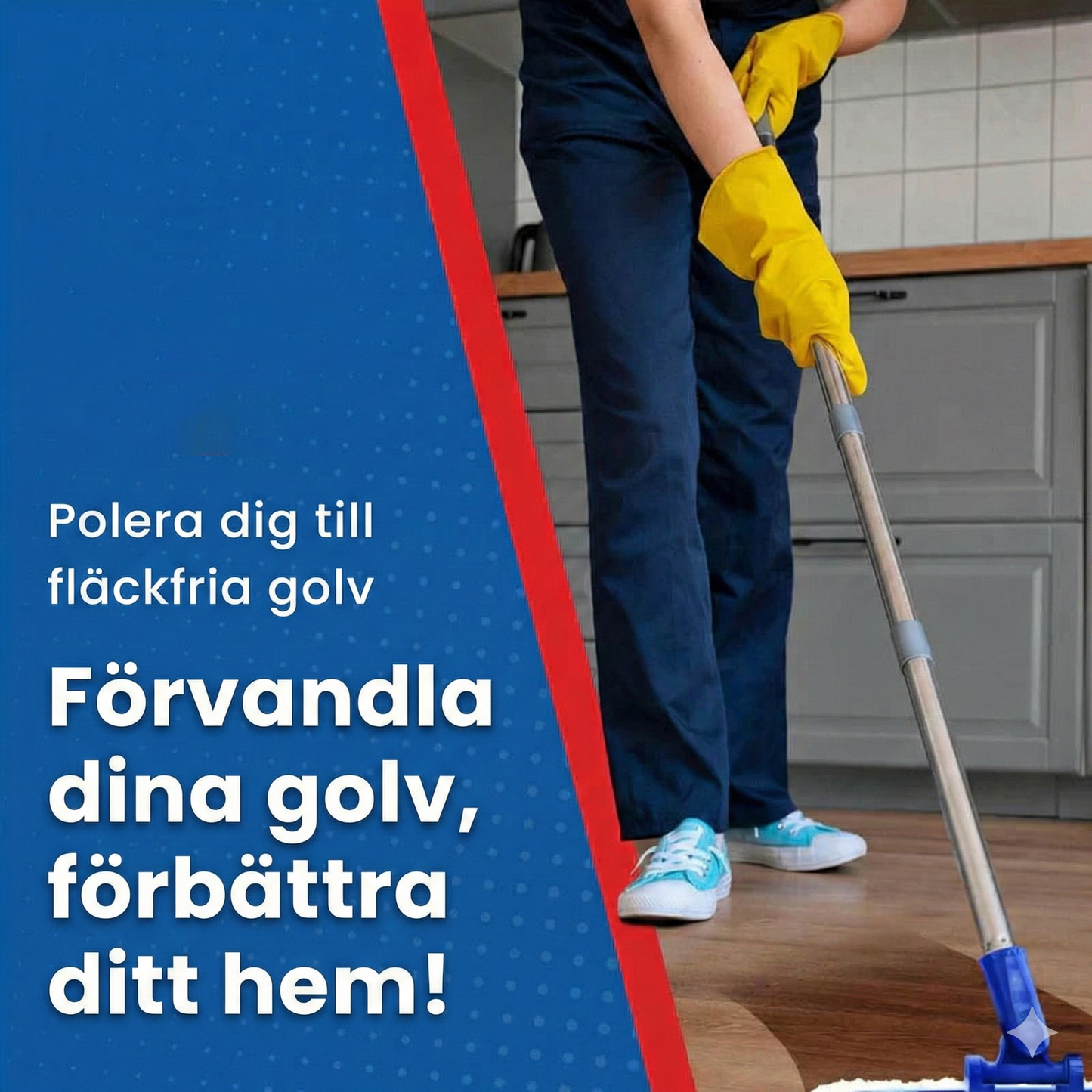 NordicShine™ Högblank Golvpolish & Renöring – Omedelbar Glans & Repskydd för Trä, Laminat och Parkett