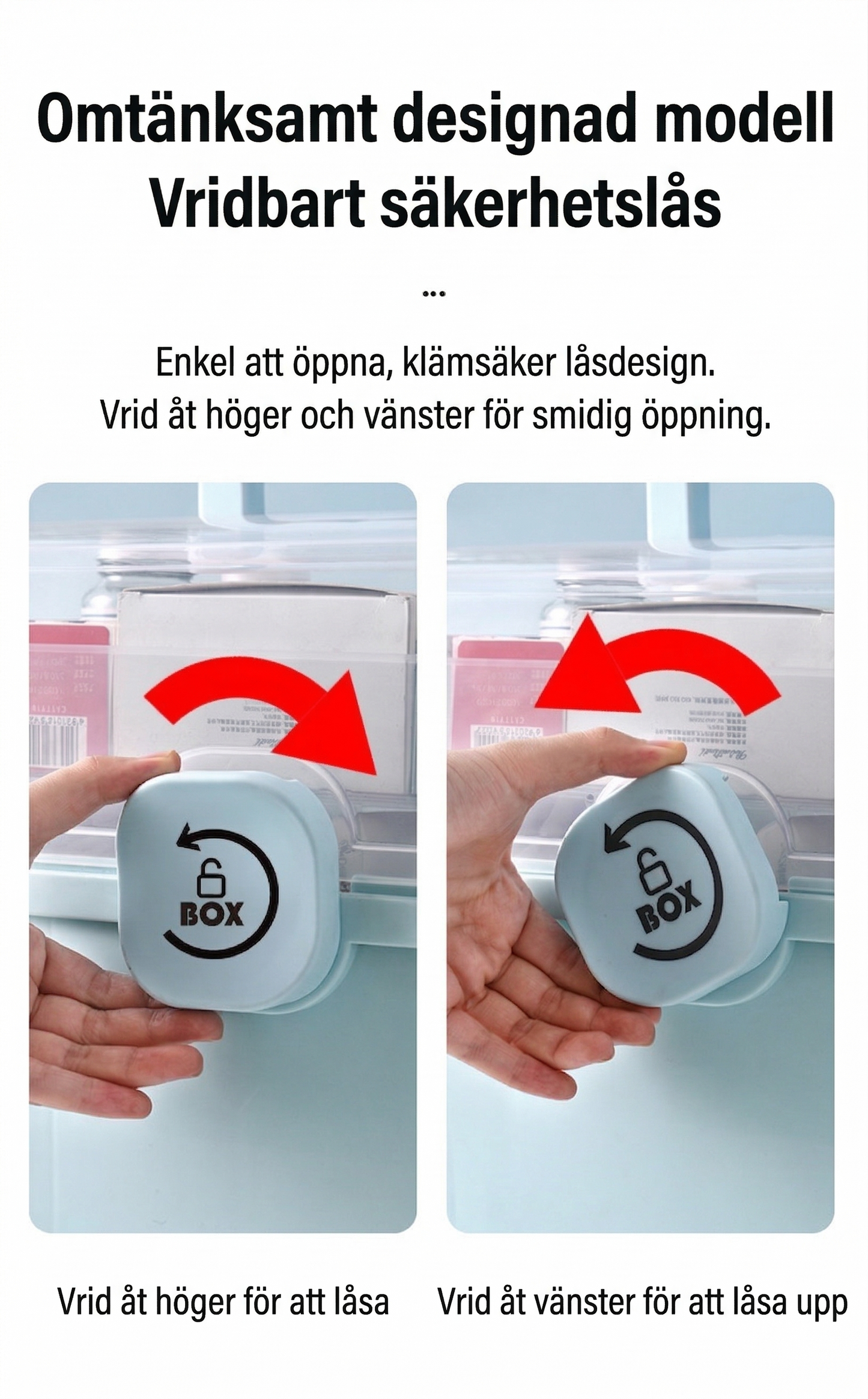 Bärbar Förbandslåda med Flera Fack – Fuktsäker Apotekslåda / Medicinförvaring för Familj och Barn