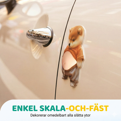 Sött Stötskydd med Hundmotiv – Självhäftande Väggskydd och Dörrstopp