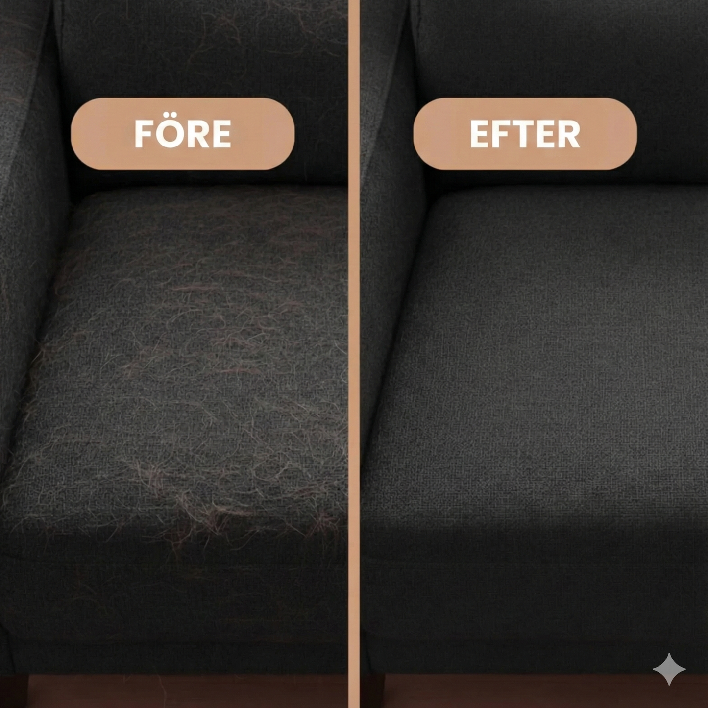 Elektrostatisk klädborste / Luddhandske