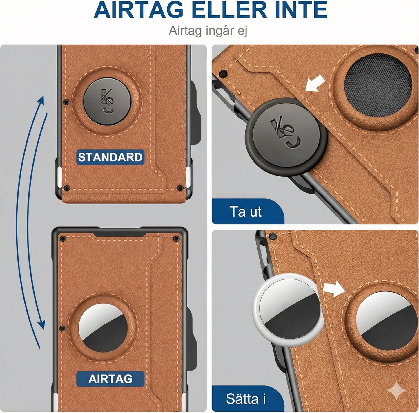 Tunn Pop-up Korthållare för Herr – RFID-säker Plånbok i Aluminium med Sedelklämma – Minimalistisk Design