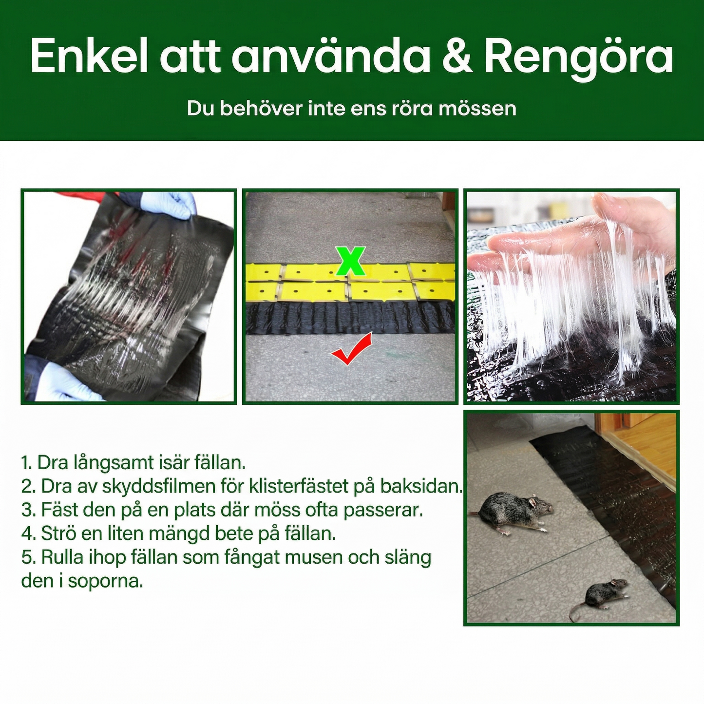 🔥 Storsäljare 🔥 Kraftig Limfälla för Insekter & Skadedjur (Fiberduk)