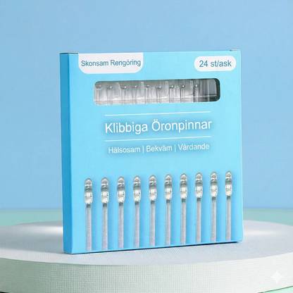 Öronstickor med Klibbig Gel – Skonsam rengöring av öronvax