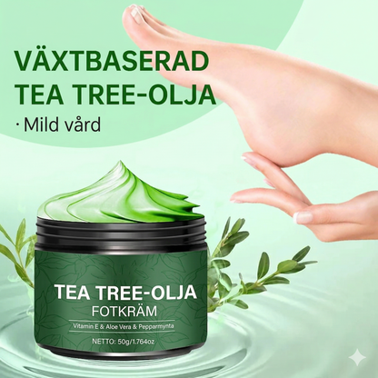 Lugnande Fotkräm med Aloe Vera & Tea Tree-olja – Djupåterfuktande för Torra Fötter