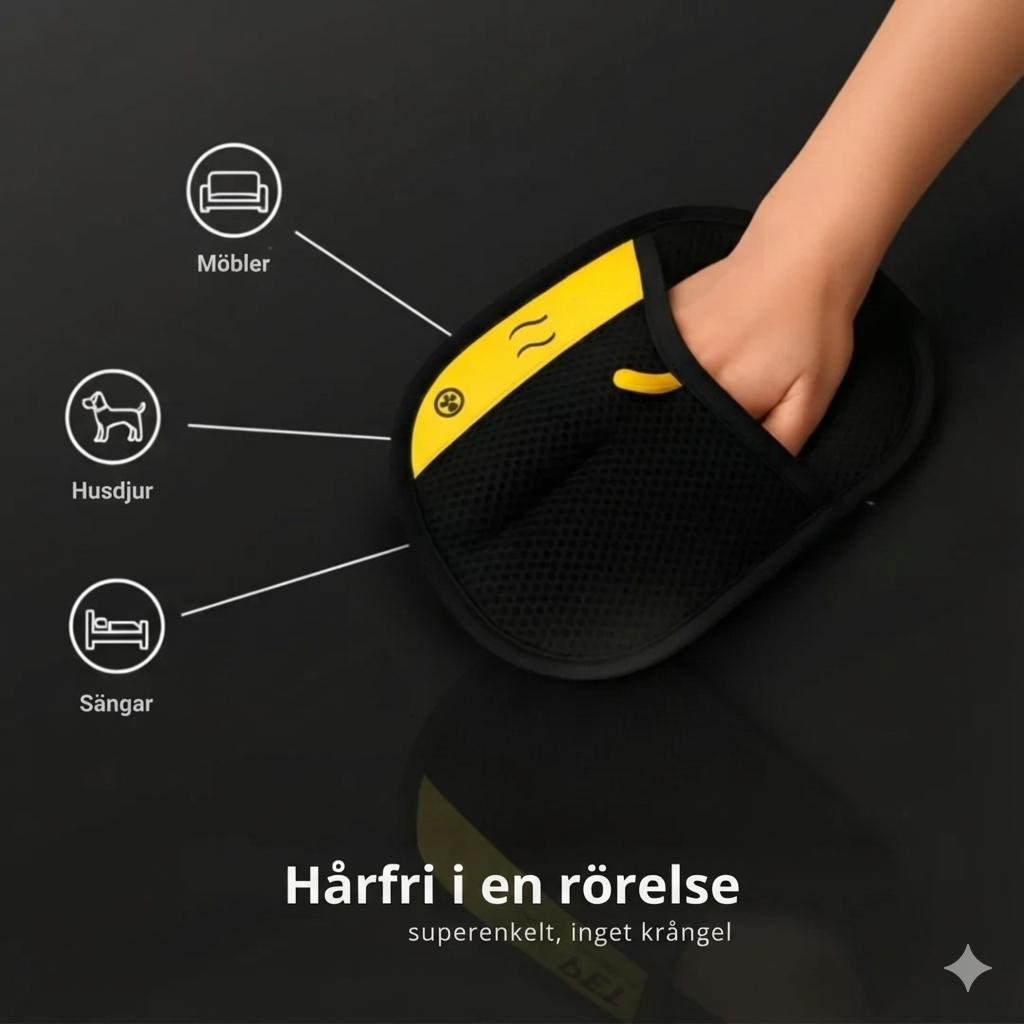 Elektrostatisk klädborste / Luddhandske