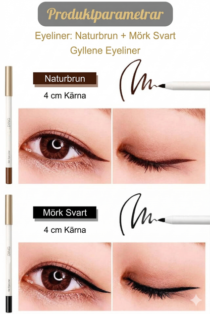 Snabbtorkande och Vattenfast Eyeliner – Svettresistent & Långvarig Köp 1 få 1 gratis