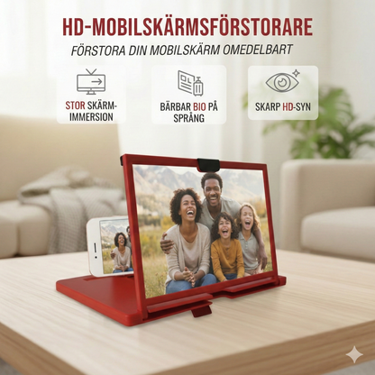 Skärmförstorare till Mobilen (Ögonskydd) – Titta på Film utan Ögontrötthet – Perfekt Present till Äldre & Barn
