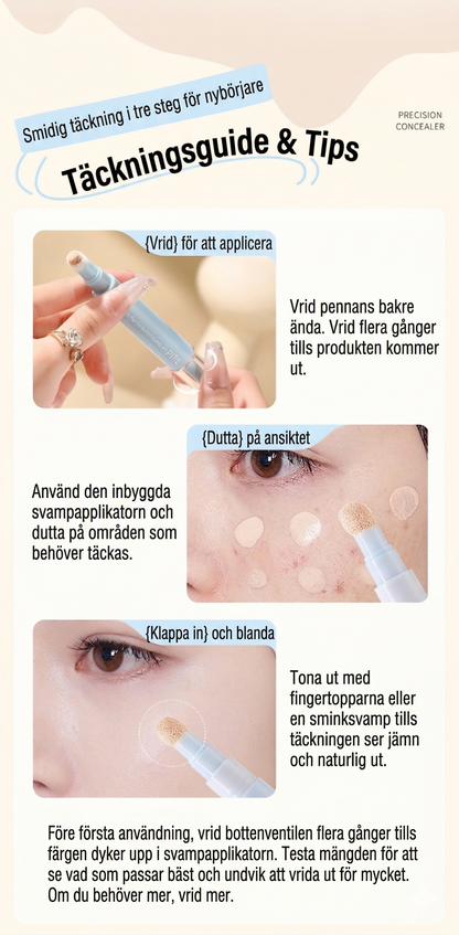 Multifunktionell Återfuktande Flytande Concealer – Långvarig Täckning & Lyster