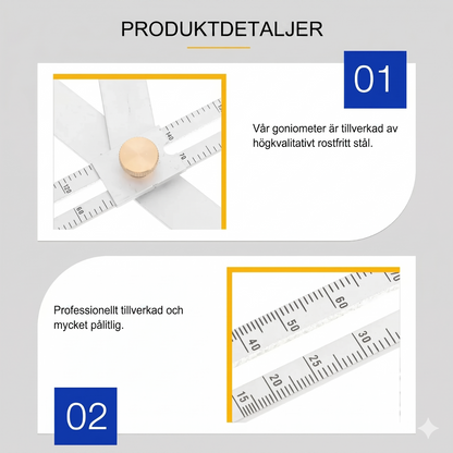 Professionell Multivinkel-linjal för Precision – Vinkelhake i Arkitektklass för Bygg & Snickeri