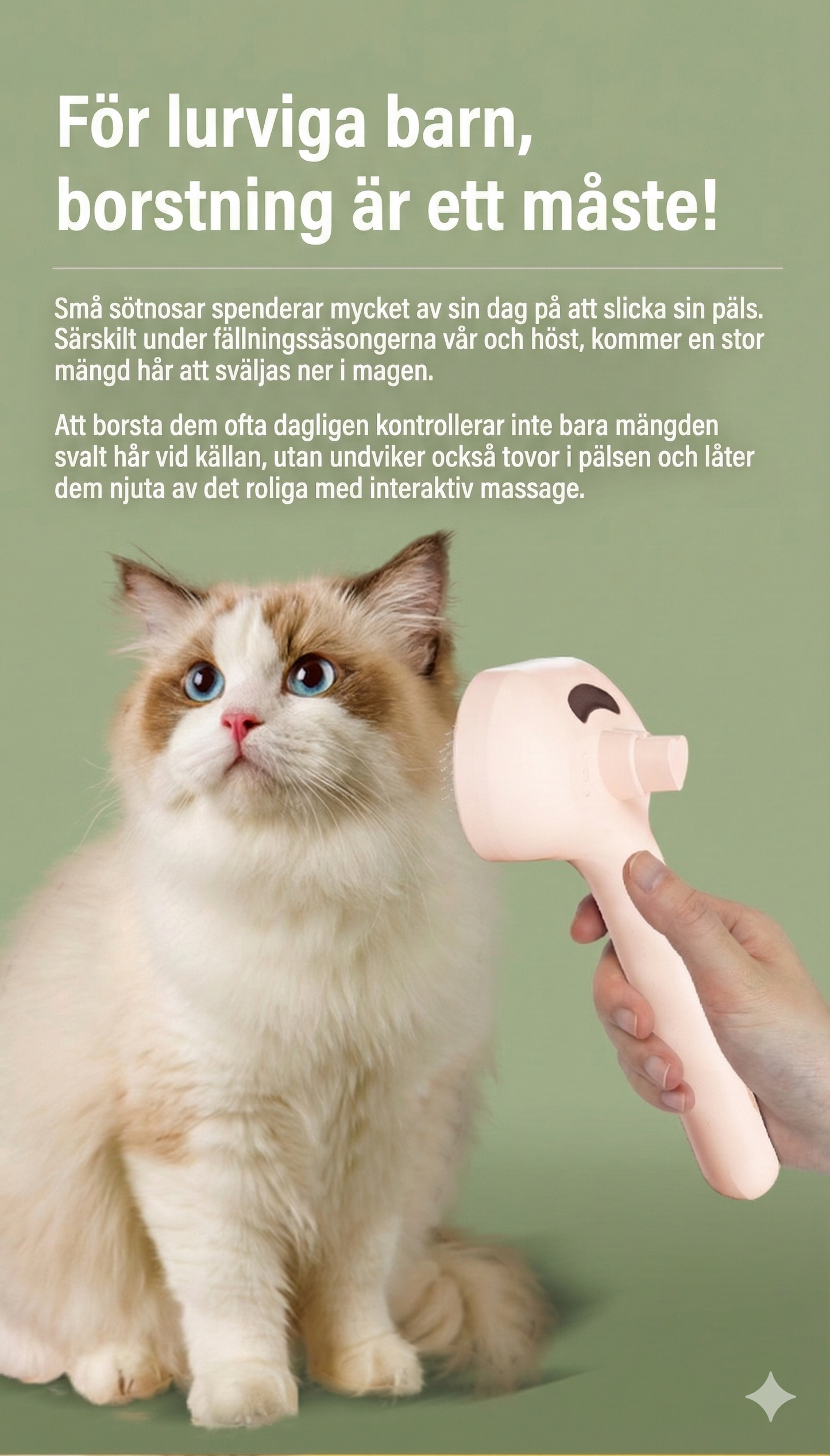 ProGroom Nordic™Professionell Karda för Hund & Katt (Självrengörande)