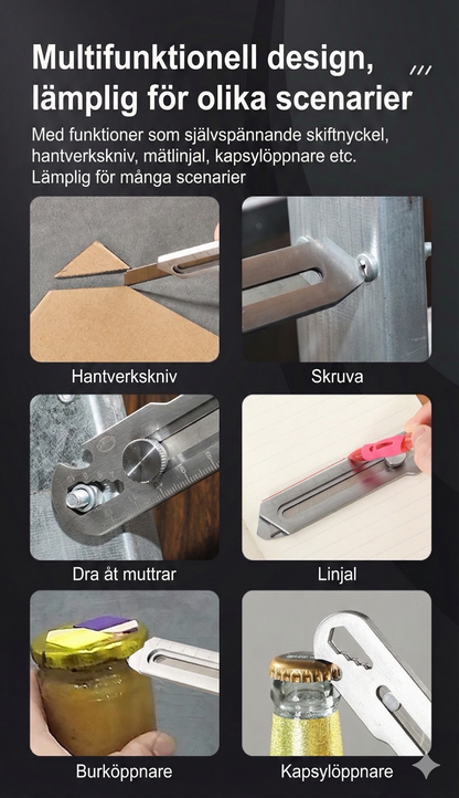 Premium Rostfri Brytkniv – Japanskt Stål & 6 Smarta Verktyg i ett