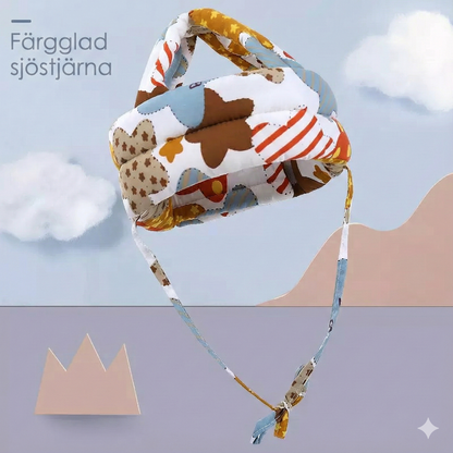 Justerbar Lära-gå-hjälm i Bomull – 360° Skydd för 0-3 år