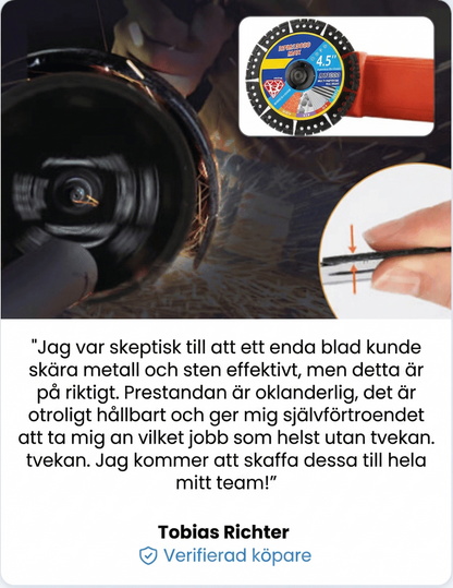 115 mm (4,5") Diamantklinga för Multimaterial – Kompromisslös och Extremt Hållbar Köp 1 – Få 2 på köpet!