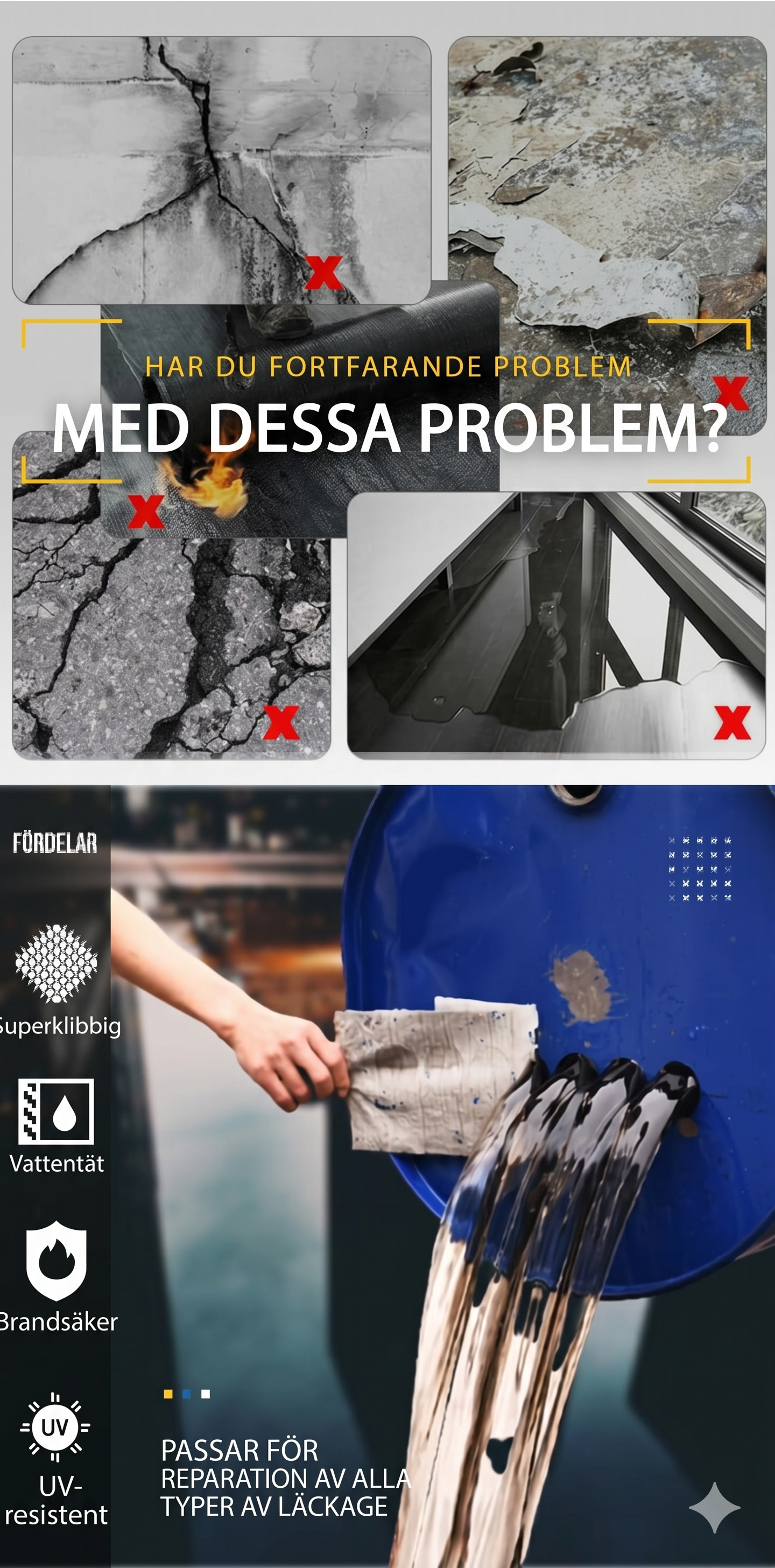 Superstark Vattentät Reparationstejp