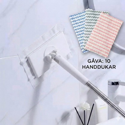 Golvmopp med Klämfäste – Våt & Torr Städning – Slipp blöta händer (Hands-free)
