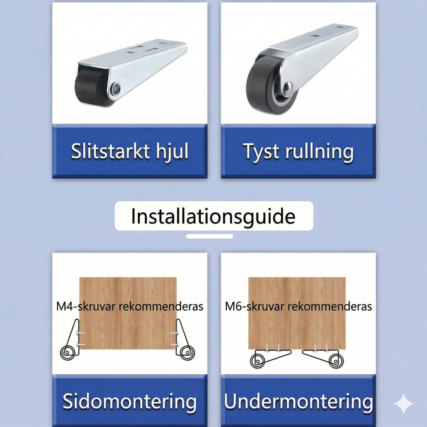 Stabilt Stödhjul för Dörrar och Grindar (Max 150 kg) Köp 1, få 1 på köpet!