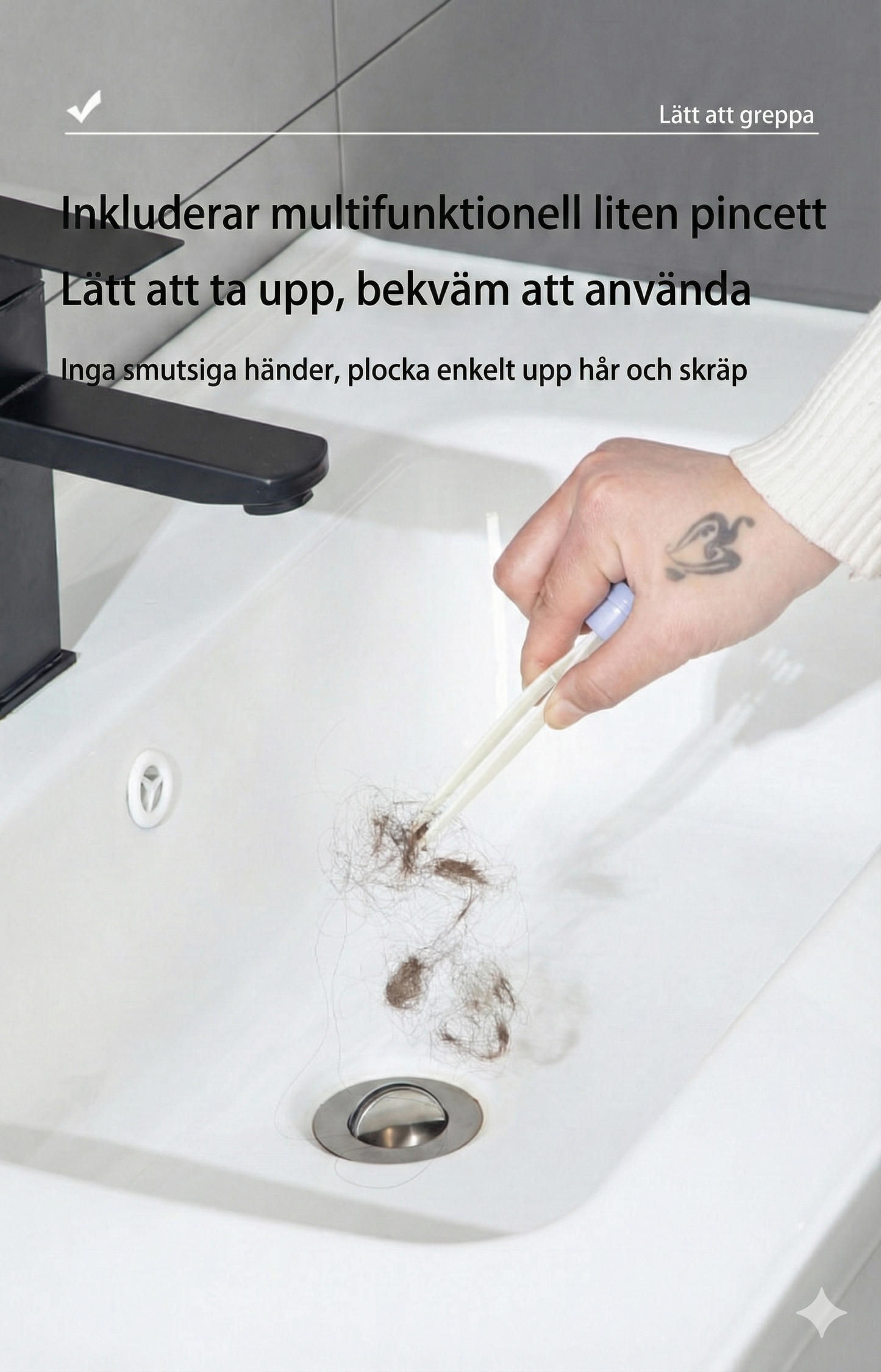 Golvmopp med Klämfäste – Våt & Torr Städning – Slipp blöta händer (Hands-free)