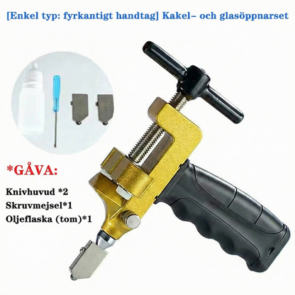 2-i-1 Glas- och Kakelskärare – Manuellt Skärverktyg med Bryttång (Professionell)