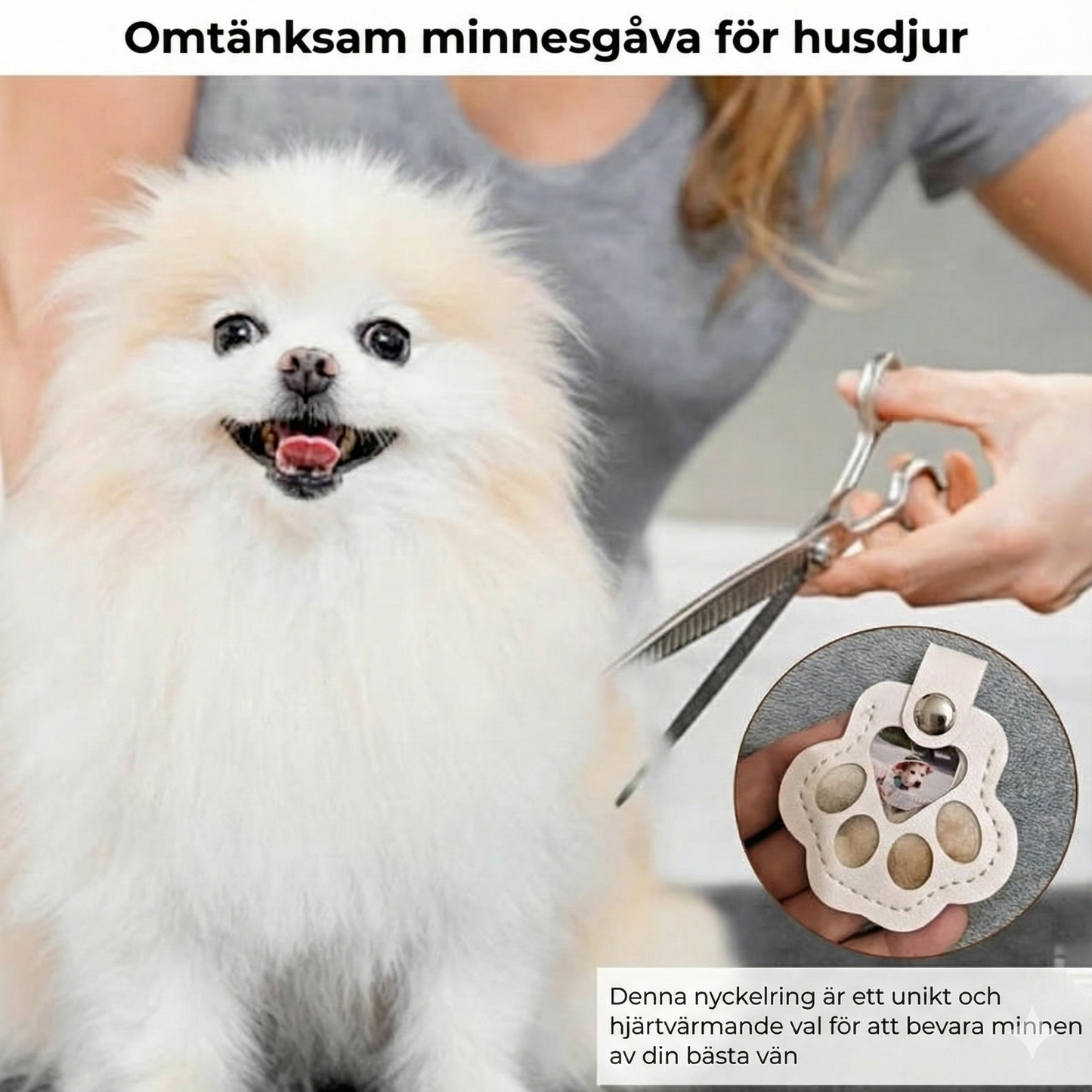 Personlig Minnesnyckelring i Äkta Läder – "Alltid med dig" (För Hund & Katt)[Köp 1 Få 1 På Köpet]