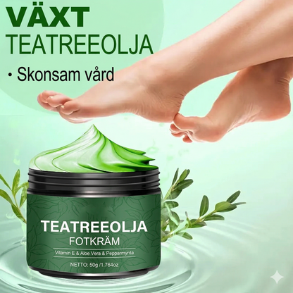 Lugnande Fotkräm med Aloe Vera & Tea Tree-olja – Djupåterfuktande för Torra Fötter
