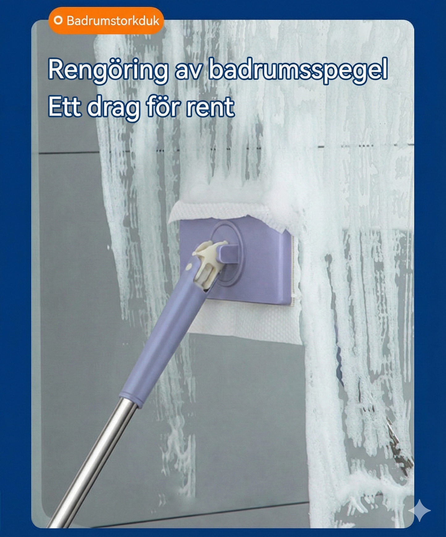 Golvmopp med Klämfäste – Våt & Torr Städning – Slipp blöta händer (Hands-free)