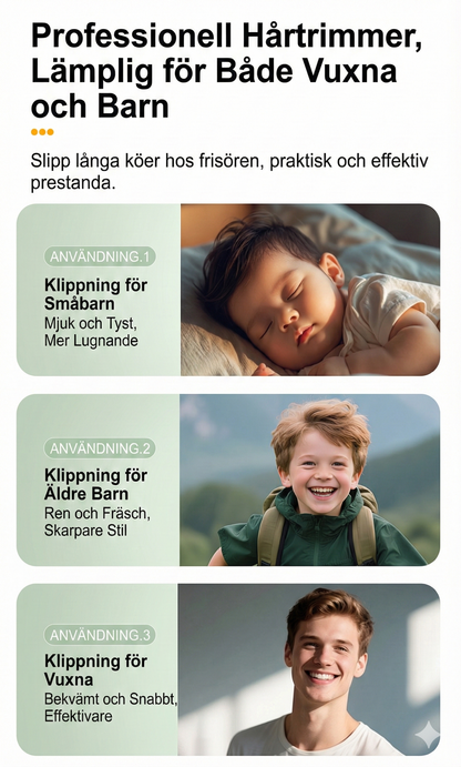 Hårklippare med vakuumfunktion – Suger upp håret automatiskt