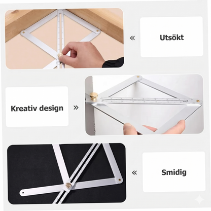 Professionell Multivinkel-linjal för Precision – Vinkelhake i Arkitektklass för Bygg & Snickeri