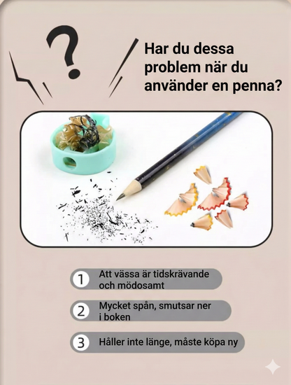 Ergonomisk Evighetspenna för Barn – Korrigerar Skrivgrepp & Behöver ej vässas