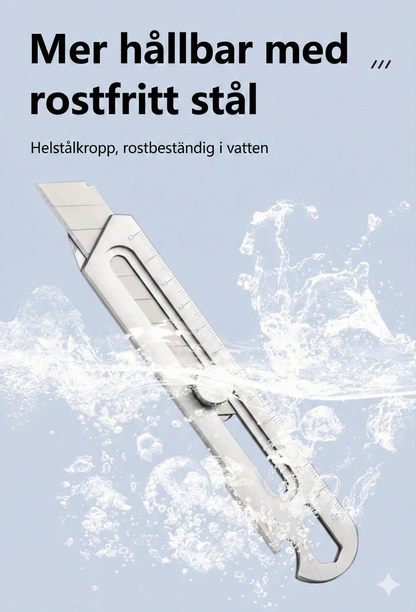 Premium Rostfri Brytkniv – Japanskt Stål & 6 Smarta Verktyg i ett