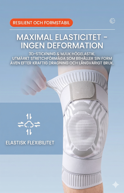 Elastiskt Knästöd med Kompression – Förebygger Skador och Lindrar Knäsmärta (Löpning, Padel, Gym)