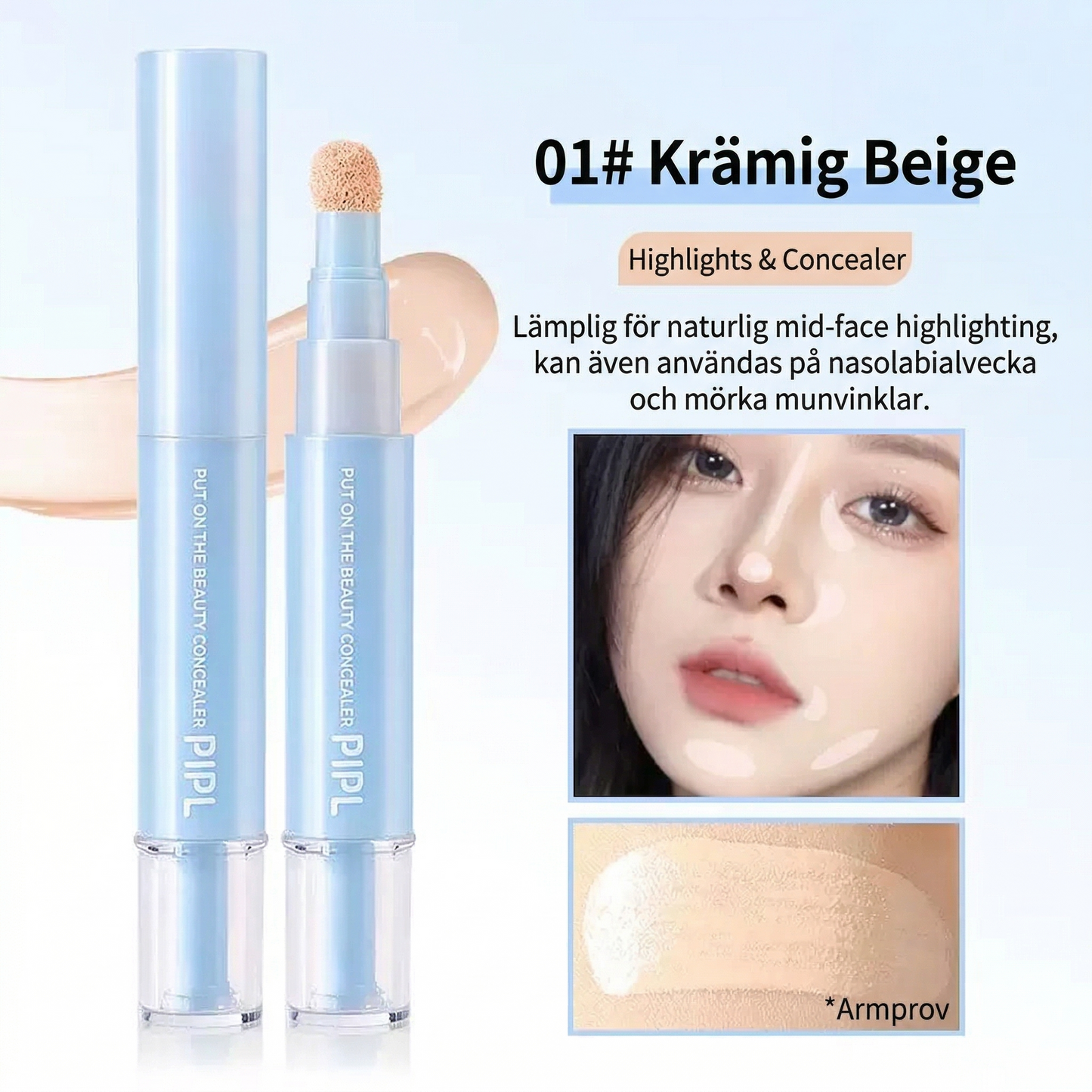 Multifunktionell Återfuktande Flytande Concealer – Långvarig Täckning & Lyster