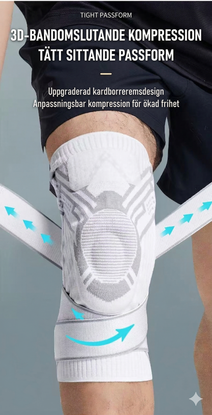 Elastiskt Knästöd med Kompression – Förebygger Skador och Lindrar Knäsmärta (Löpning, Padel, Gym)