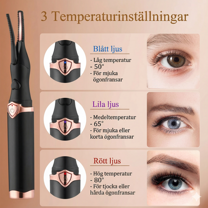 Uppladdningsbar Uppvärmd Ögonfransböjare – Snabb Uppvärmning för Perfekt Böj