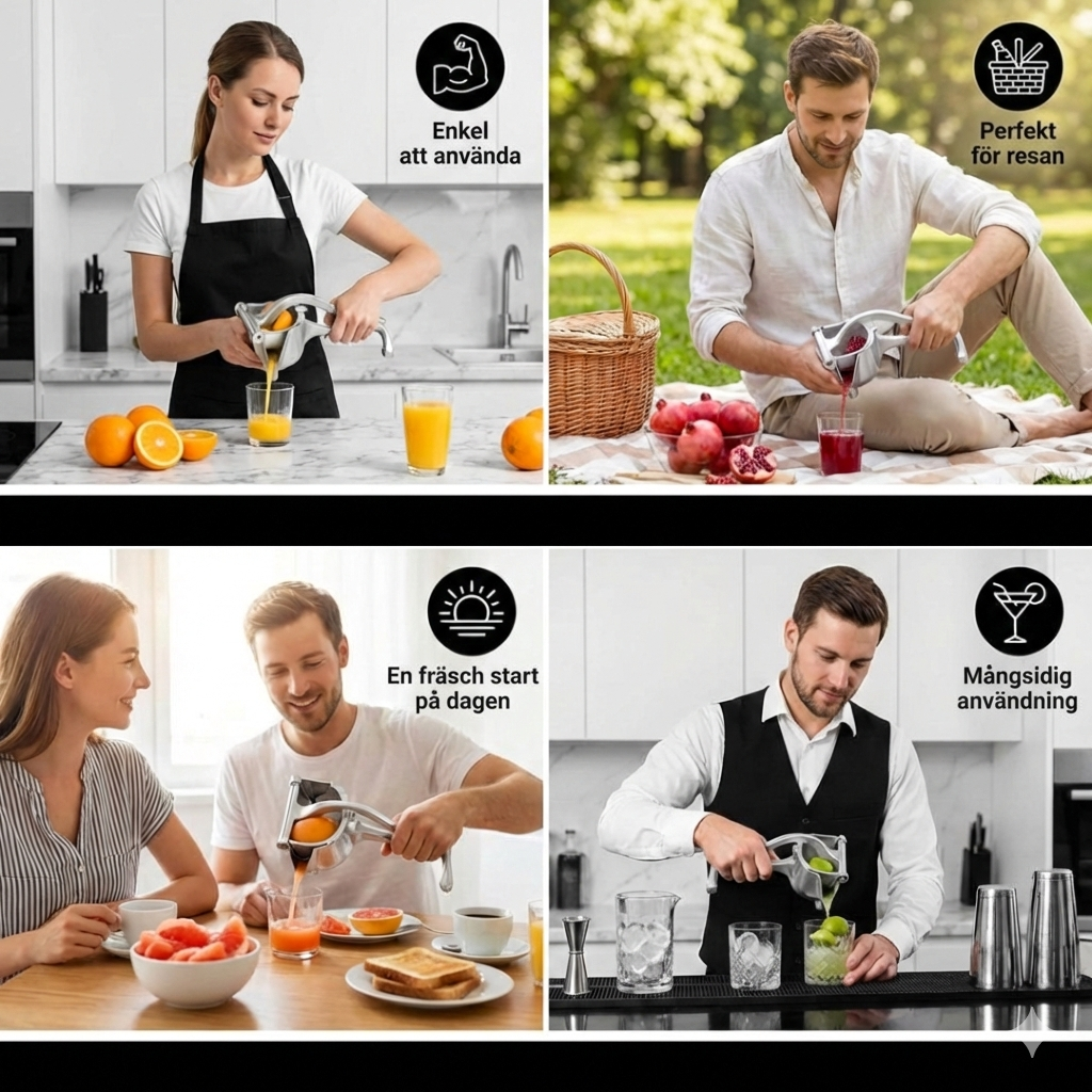 Kraftig Juicepress med Hävstång – Pressa Frukt Enkelt Utan El (Lätt att Rengöra) – Premium Kvalitet
