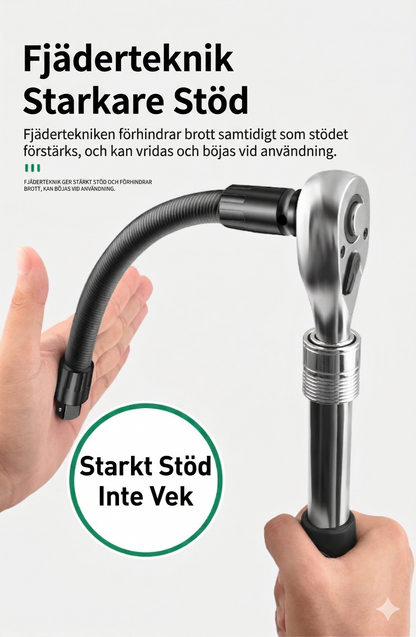 Flexibel 1/2" Hylsförlängare – Nå Enkelt Svåråtkomliga och Trånga Utrymmen
