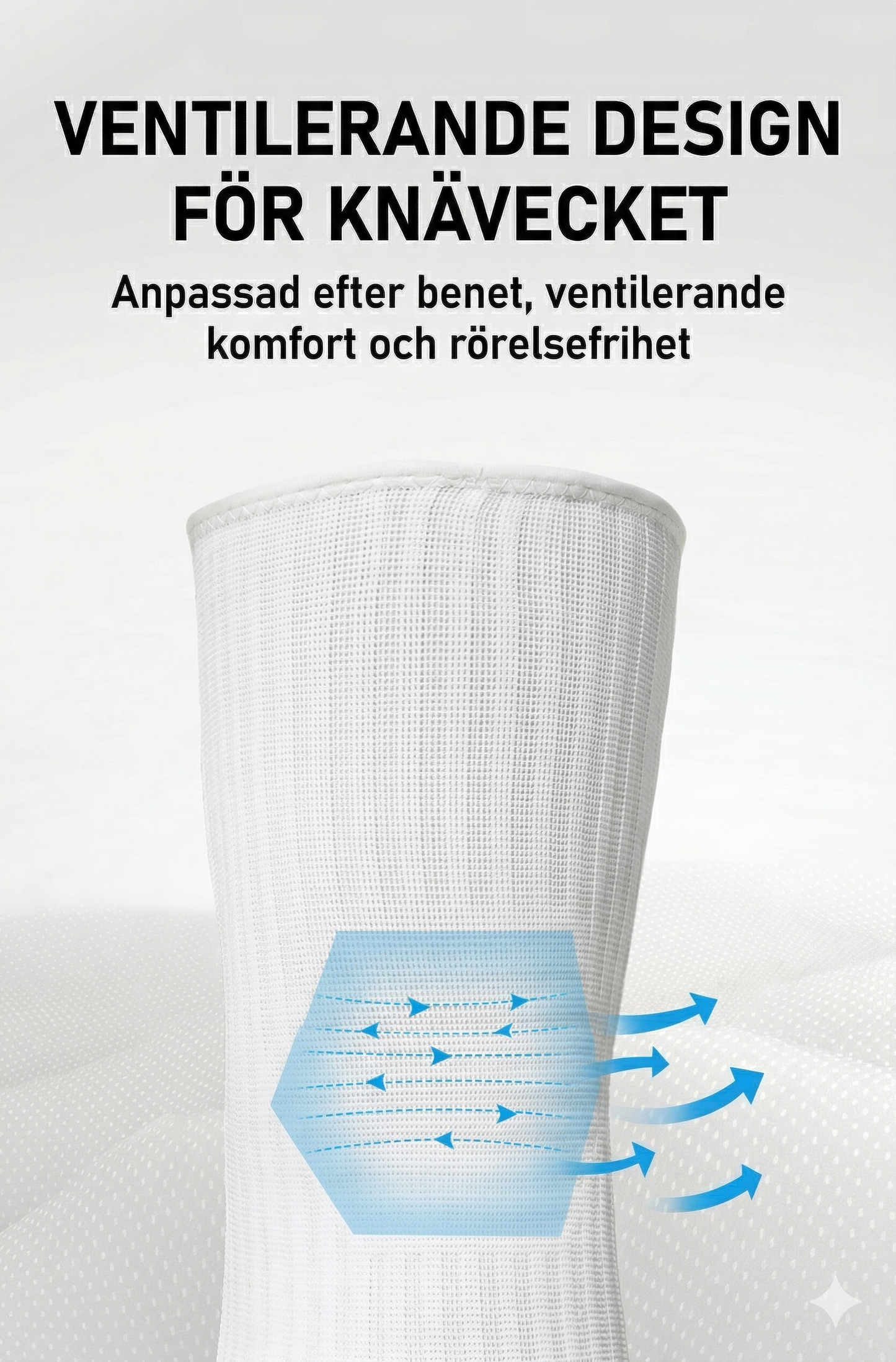 Elastiskt Knästöd med Kompression – Förebygger Skador och Lindrar Knäsmärta (Löpning, Padel, Gym)