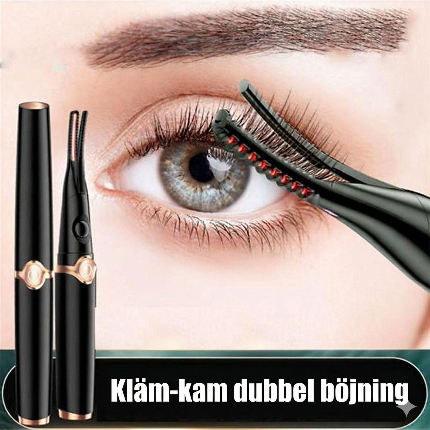 Uppladdningsbar Uppvärmd Ögonfransböjare – Snabb Uppvärmning för Perfekt Böj