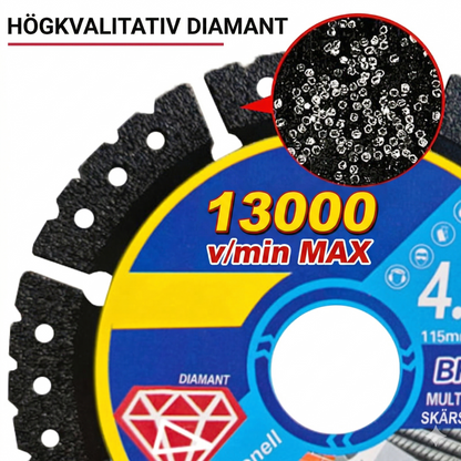 115 mm (4,5") Diamantklinga för Multimaterial – Kompromisslös och Extremt Hållbar Köp 1 – Få 2 på köpet!