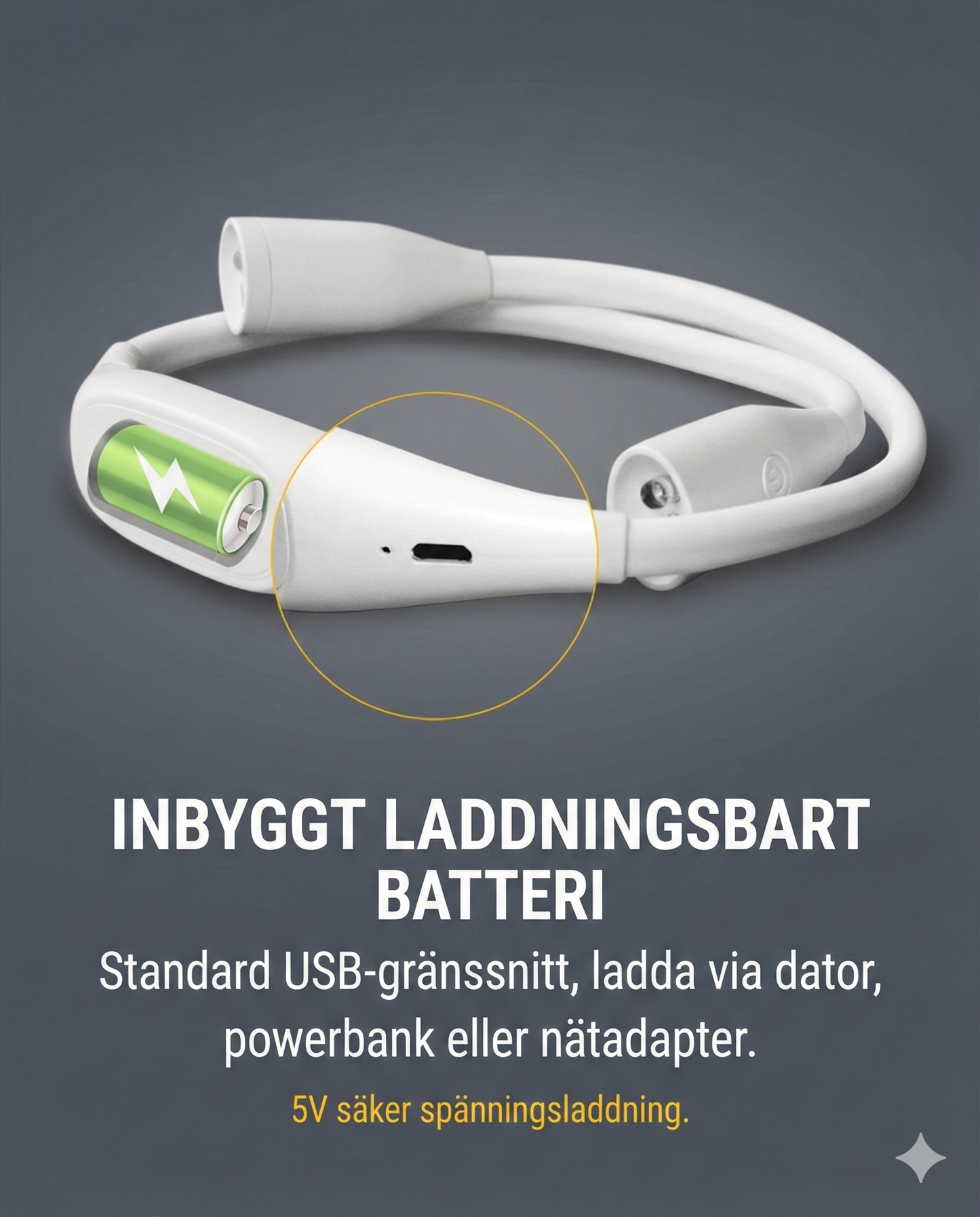 Uppladdningsbar Nacklampa för Stickning & Virkning – Handsfree LED-lampa med 3 Färgtemperaturer