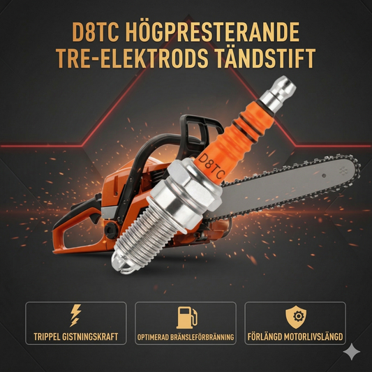 D8TC Högpresterande Tändstift med Tre Elektroder – För Bättre Tändning och Acceleration