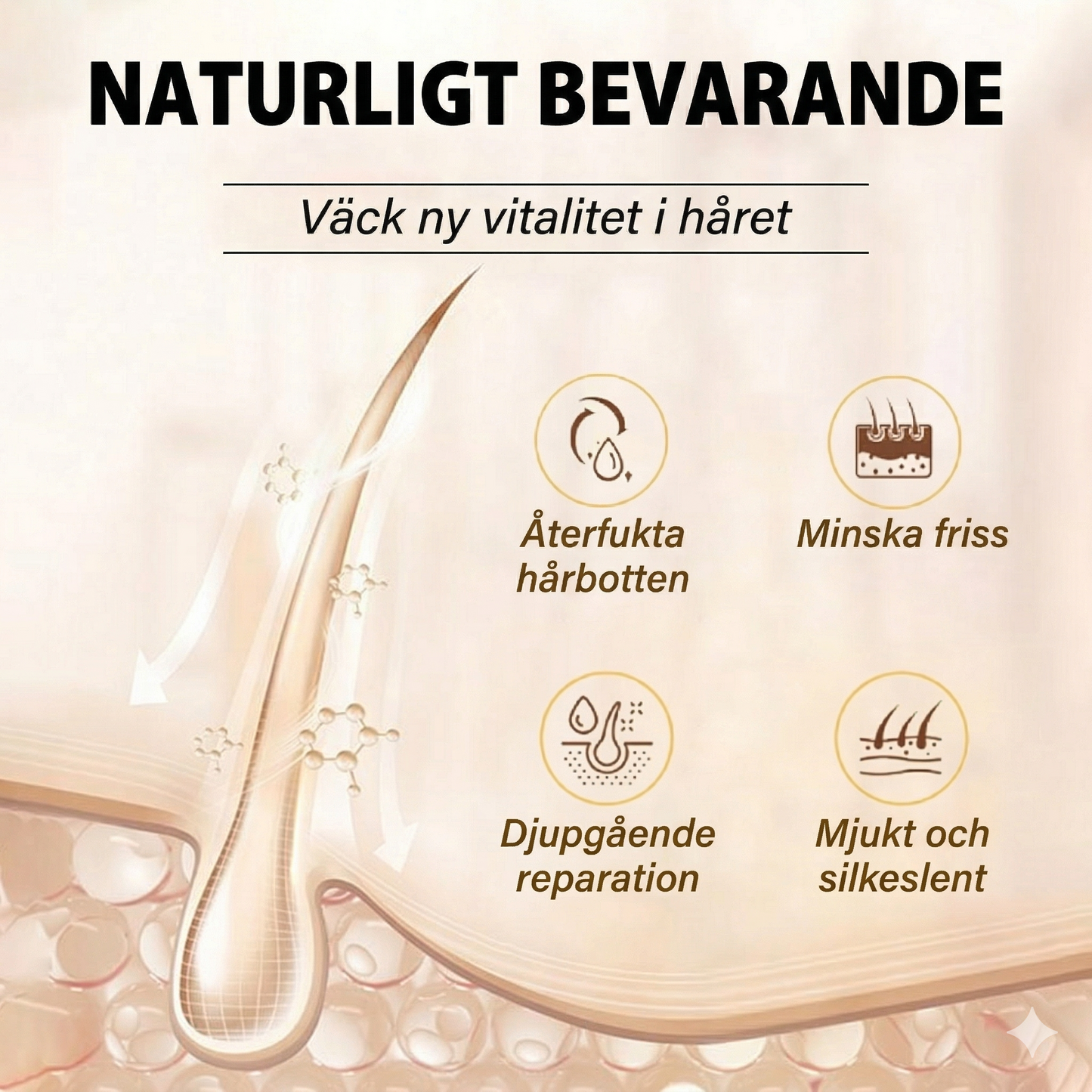 Djupåterfuktande och Reparerande Hårinpackning – Intensiv Näring för Torrt och Skadat Hår