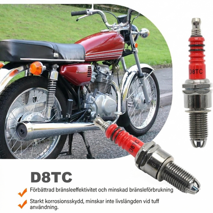 D8TC Högpresterande Tändstift med Tre Elektroder – För Bättre Tändning och Acceleration
