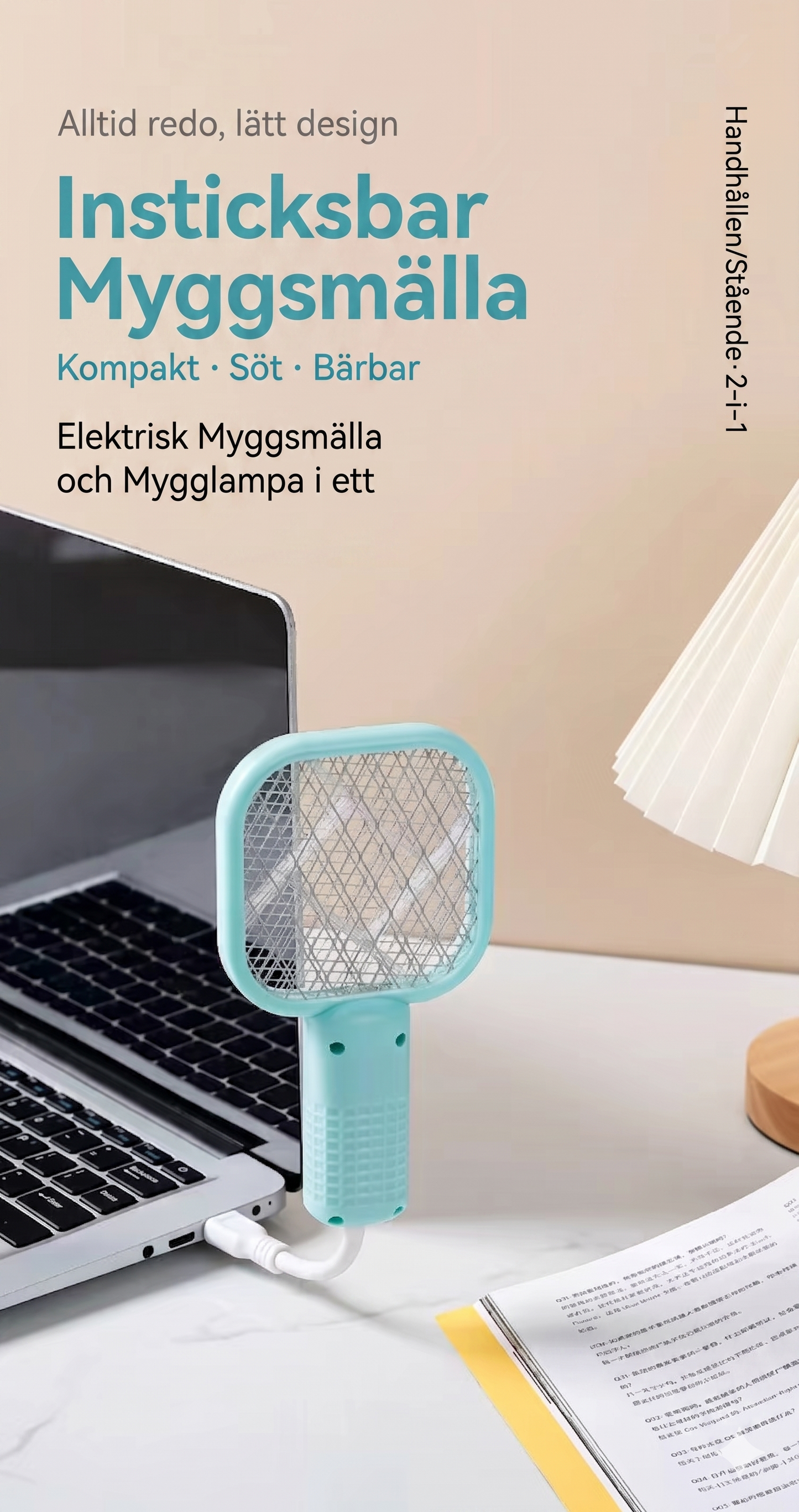 Automatisk Myggfälla med Blått UV-Ljus – Effektiv & Kemikaliefri Insektsdödare
